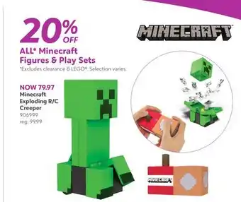 Toys R us Minecraft Exploding RC Creeper offer