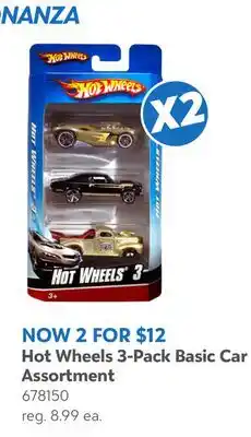 Toys R us Hot Wheels 3-Pack Basic Car Assortment offer
