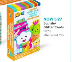 Toys R us ALEX Squishy Glitter Cards offer