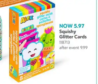 Toys R us ALEX Squishy Glitter Cards offer