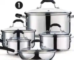 Canadian Tire 10-pc Stainless-steel cookset offer
