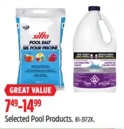 Canadian Tire Selected Pool Products offer