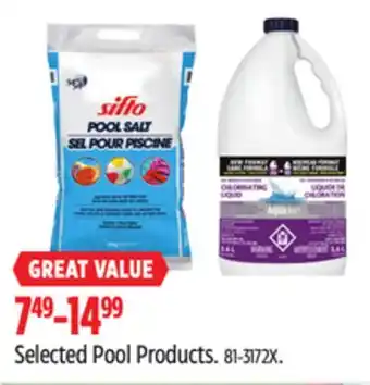Canadian Tire Selected Pool Products offer