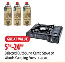 Canadian Tire Woods Selected Outbound Camp Stove or Woods Camping Fuels offer