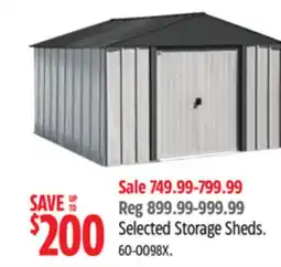 Canadian Tire Arrow Selected Storage Sheds offer