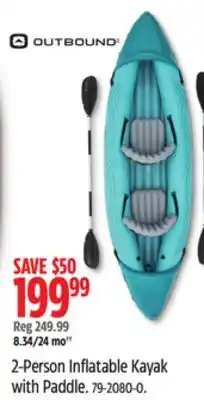 Canadian Tire Outbound 2-Person Inflatable Kayak with Paddle offer