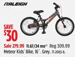 Canadian Tire Raleigh Meteor Kids' Bike, 16˝ offer