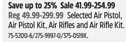Canadian Tire Selected Air Pistol, Air Pistol Kit, Air Rifles and Air Rifle Kit offer