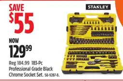 Canadian Tire Stanley Professional Grade Black Chrome Socket Set offer
