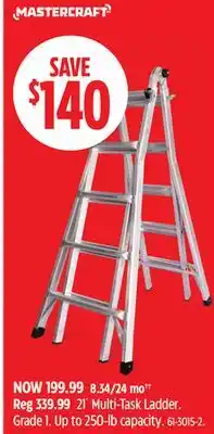 Canadian Tire Mastercraft 21´ Multi-Task Ladder offer
