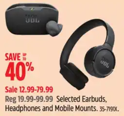 Canadian Tire Bluehive Selected Earbuds, Headphones and Mobile Mounts offer