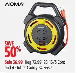 Canadian Tire NOMA 25´ 16/3 Cord and 4-Outlet Caddy offer