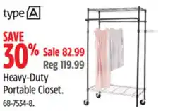 Canadian Tire Heavy-Duty Portable Closet offer