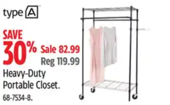 Canadian Tire Heavy-Duty Portable Closet offer