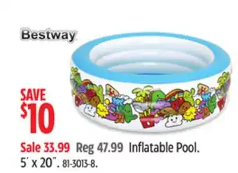 Canadian Tire Bestway Inflatable Pool. 5´ x 20˝ offer