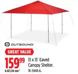 Canadian Tire Outbound 13 x 13´ Eaved Canopy Shelter offer