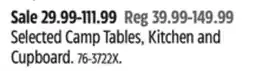 Canadian Tire Woods Selected Camp Tables, Kitchen and Cupboard offer