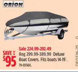 Canadian Tire Deluxe Boat Covers offer
