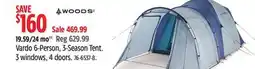 Canadian Tire Vardo 6-Person, 3-Season Tent. 3 windows, 4 doors offer