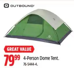 Canadian Tire OUTBOUND 4-Person Dome Tent offer