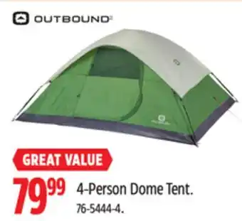 Canadian Tire OUTBOUND 4-Person Dome Tent offer