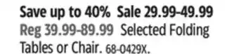 Canadian Tire Selected Folding Tables or Chair offer