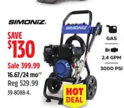 Canadian Tire Simoniz 2.4 GPM 3000 PSI offer