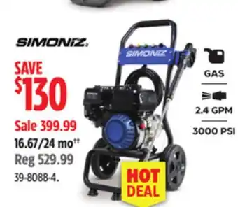 Canadian Tire Simoniz 2.4 GPM 3000 PSI offer