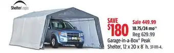 Canadian Tire ShelterLogic Garage-in-a-Box Peak Shelter offer