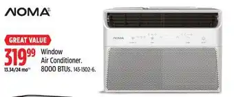 Canadian Tire Noma Window Air Conditioner. 8000 BTUs offer