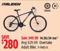 Canadian Tire Raleigh Overtake Adult Bike offer