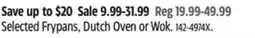 Canadian Tire Selected Frypans, Dutch Oven or Wok offer