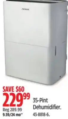 Canadian Tire Noma 35-Pint Dehumidifier offer