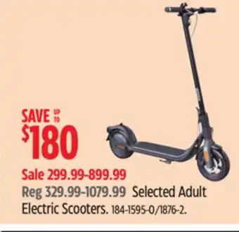 Canadian Tire Segway Selected Adult Electric Scooters offer