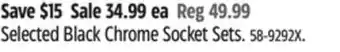 Canadian Tire Selected Black Chrome Socket Sets offer