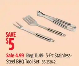 Canadian Tire 3-Pc Stainless- Steel BBQ Tool Set offer