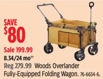 Canadian Tire Woods Overlander Fully-Equipped Folding Wagon offer