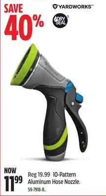 Canadian Tire Yardworks 10-Pattern Aluminum Hose Nozzle offer