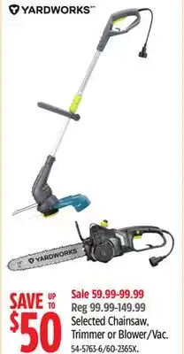 Canadian Tire Yardworks Selected Chainsaw offer