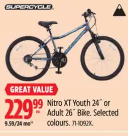 Canadian Tire Supercycle Nitro XT Youth 24˝ or Adult 26˝ Bike offer