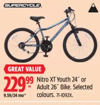 Canadian Tire Supercycle Nitro XT Youth 24˝ or Adult 26˝ Bike offer