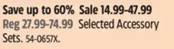Canadian Tire Selected Accessory Sets offer