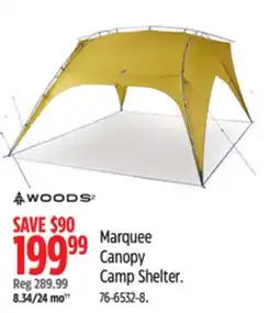 Canadian Tire woods Marquee Canopy Camp Shelter offer