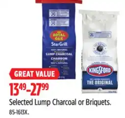 Canadian Tire Royal Oak Selected Lump Charcoal or Briquets offer