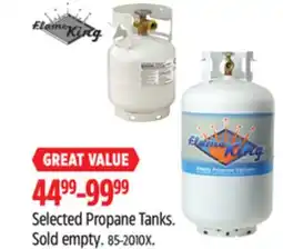 Canadian Tire Flame King Selected Propane Tanks offer
