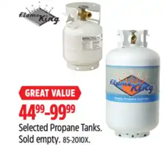 Canadian Tire Flame King Selected Propane Tanks offer