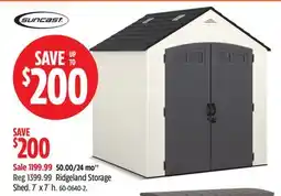Canadian Tire Suncast Ridgeland Storage Shed offer