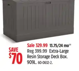 Canadian Tire Suncast Extra-Large Resin Storage Deck Box offer
