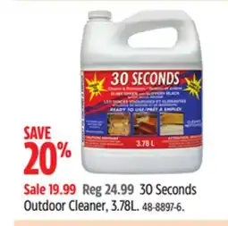 Canadian Tire 30 Seconds Outdoor Cleaner offer