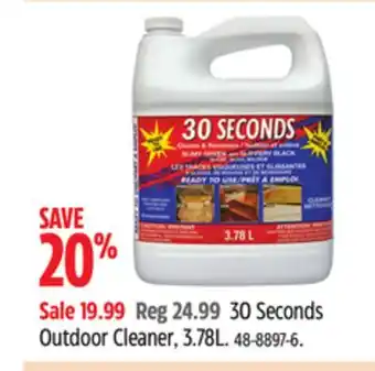 Canadian Tire 30 Seconds Outdoor Cleaner offer
